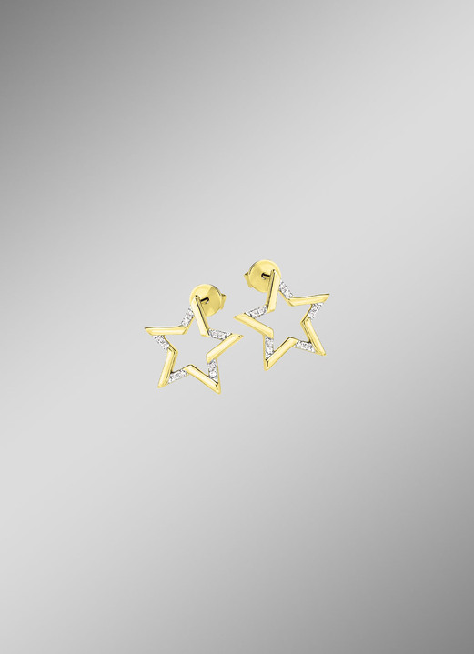 mit Diamanten - Ohrstecker mit himmlischem Flair, in Farbe  Ansicht 1
