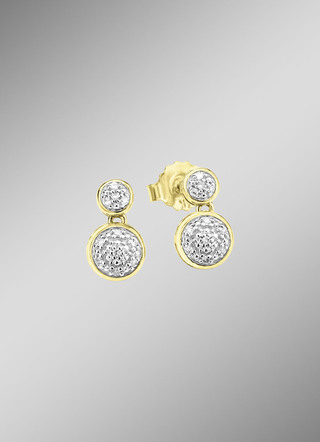 Bewegliche Ohrstecker mit Diamanten