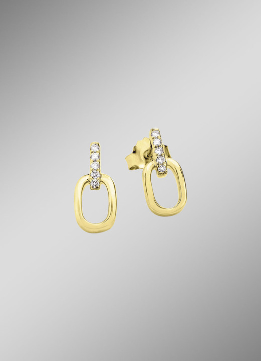 mit Diamanten - Funkelnde Ohrstecker mit 10 Brillanten, in Farbe  Ansicht 1