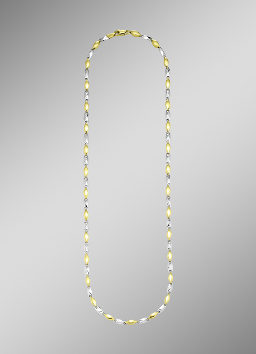 ohne Steine / mit Zirkonia - Fantasieketten-Garnitur in Bicolor, in Farbe , in Ausführung Armband, 19 cm lang Ansicht 5