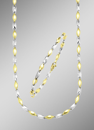 Fantasieketten-Garnitur in Bicolor