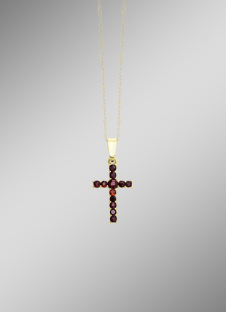 Kreuz-Anhänger mit Granat