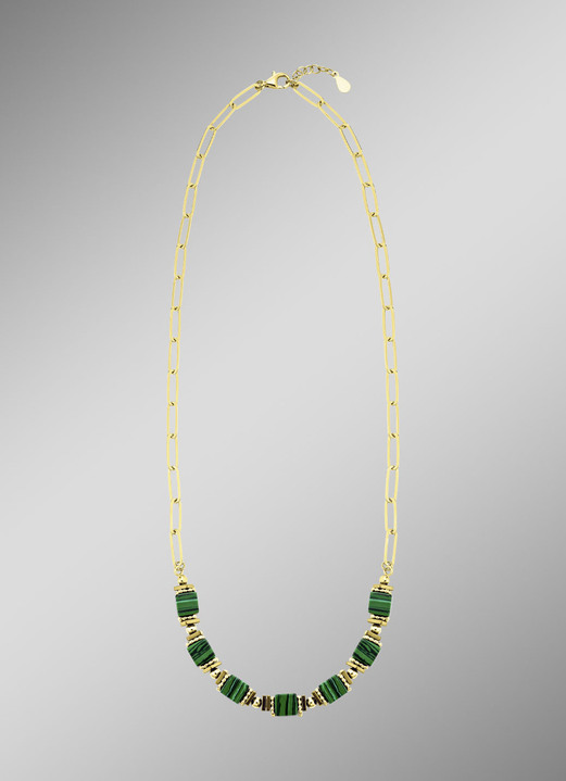 Halsketten & Armbänder - Eleganz trifft auf Moderne – Garnitur mit synth. Malachit, in Farbe , in Ausführung Armband, 20 cm lang Ansicht 5