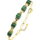 Halsketten & Armbänder - Eleganz trifft auf Moderne – Garnitur mit synth. Malachit, in Farbe , in Ausführung Armband, 20 cm lang – Ansicht 3