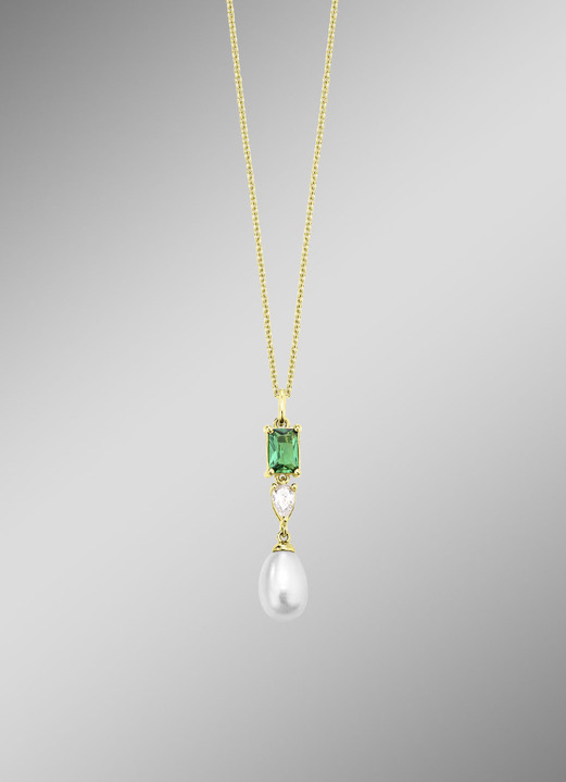 Anhänger - Zarte Raffinesse – Anhänger mit Perle und Kristallglanz, in Farbe  Ansicht 1