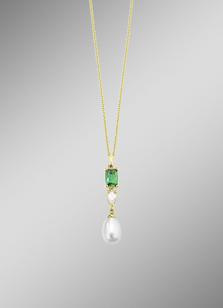 Zarte Raffinesse – Anhänger mit Perle und Kristallglanz