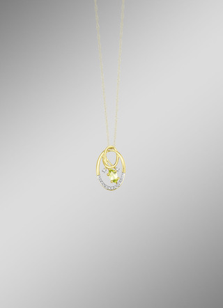 Anhänger mit Brillanten und Peridot