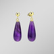 Schmuck & Uhren - Ohrstecker aus Gold mit Amethyst, in Farbe  – Ansicht 1