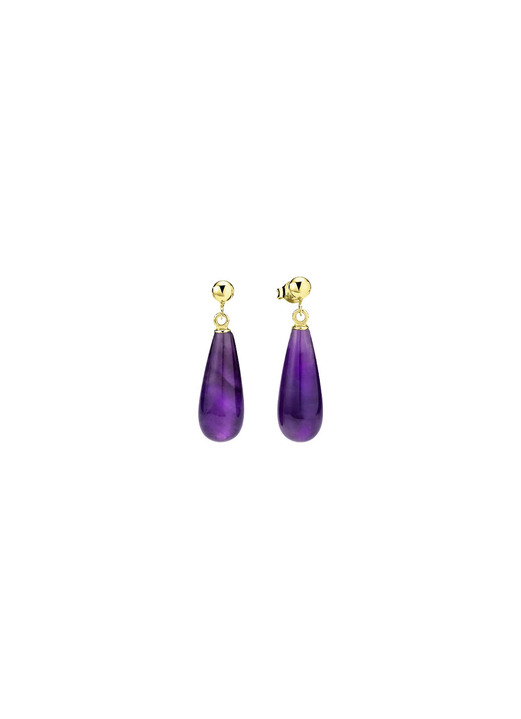 Schmuck & Uhren - Ohrstecker aus Gold mit Amethyst, in Farbe  Ansicht 2