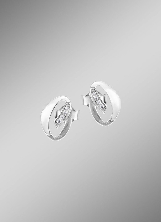 Ohrschmuck - Moderne Ohrstecker mit Zirkonia, in Farbe  Ansicht 1
