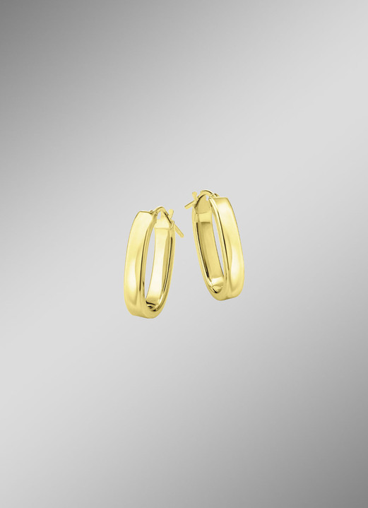 Ohrschmuck - Tolle Creolen aus vergoldetem Silber, in Farbe  Ansicht 1