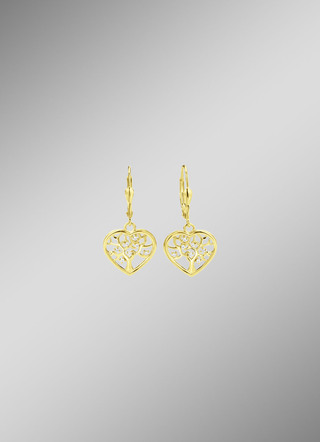 Vergoldete Ohrringe mit Zirkonia