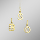 Schmuck & Uhren - Buchstabenanhänger aus edlem Gold, in Farbe , in Ausführung Buchstabe A – Ansicht 1