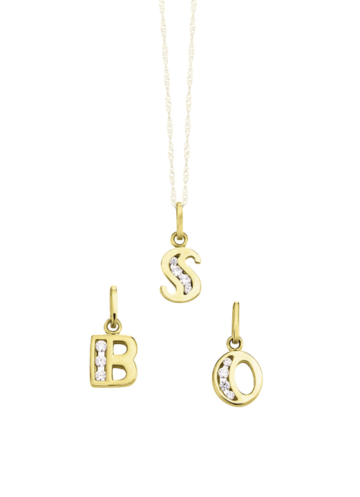 Schmuck & Uhren - Buchstabenanhänger aus edlem Gold, in Farbe , in Ausführung Buchstabe A Ansicht 2