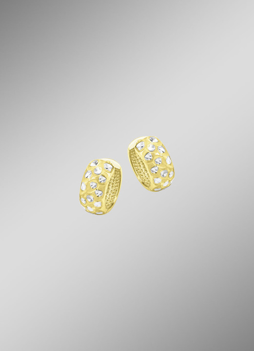 Schmuck & Uhren - Bicolor-Klappcreolen, in Farbe  Ansicht 1