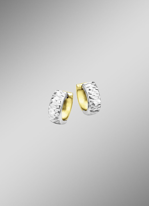 Schmuck & Uhren - Bicolor-Klappcreolen, in Farbe  Ansicht 2