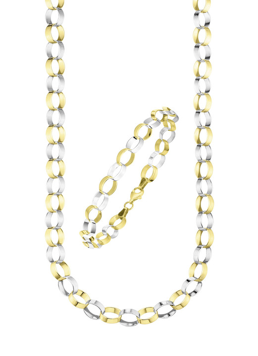 Schmuck & Uhren - Elegante und hochwertige Garnitur im Bicolor-Design, in Farbe , in Ausführung Armband, Länge 19 cm Ansicht 4