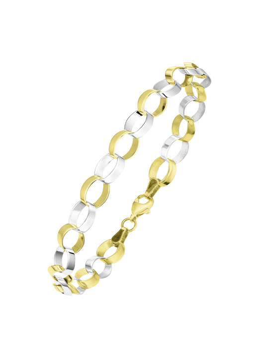 Schmuck & Uhren - Elegante und hochwertige Garnitur im Bicolor-Design, in Farbe , in Ausführung Armband, Länge 19 cm Ansicht 3