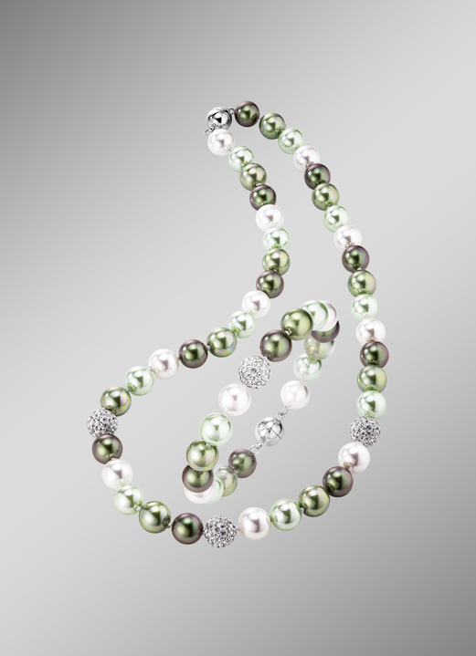 Damen-Modeschmuck - Wunderschön schimmerndes, 2-teiliges Schmuck-Set, in Farbe WEISS Ansicht 13