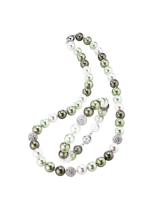 Damen-Modeschmuck - Wunderschön schimmerndes, 2-teiliges Schmuck-Set, in Farbe WEISS Ansicht 14