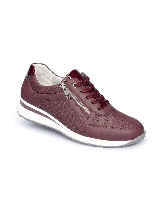 Komfortschuhe - Komfort-Sneaker mit zusätzlicher Einlegesohle aus Kunstfell , in Größe 036 bis 042, in Farbe PFLAUME Ansicht 1