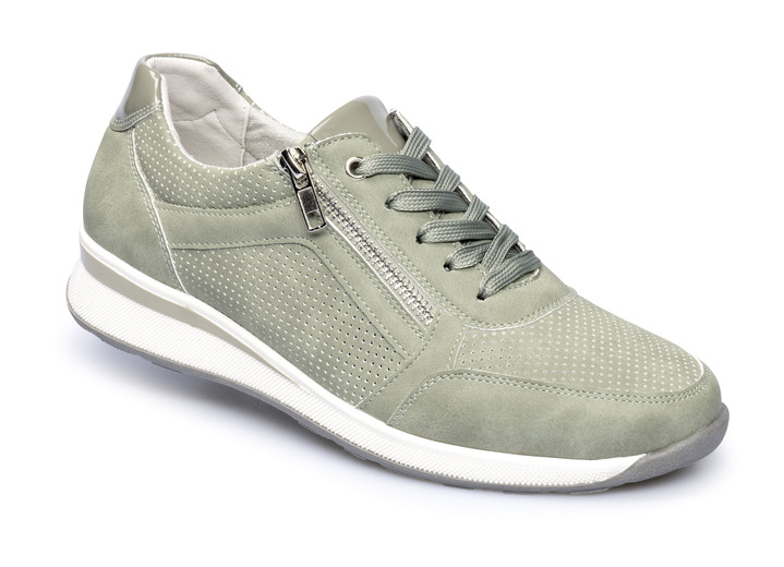 Komfortschuhe - Komfort-Sneaker mit zusätzlicher Einlegesohle aus Kunstfell , in Größe 036 bis 042, in Farbe PFLAUME Ansicht 4