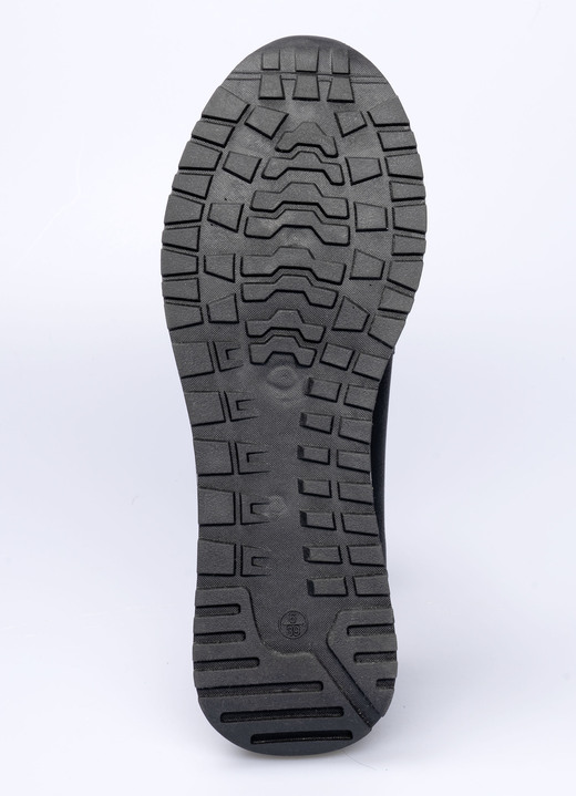 Halbschuhe - Komfort-Mokassin in Leder-Optik, in Größe 036 bis 042, in Farbe SCHWARZ Ansicht 3