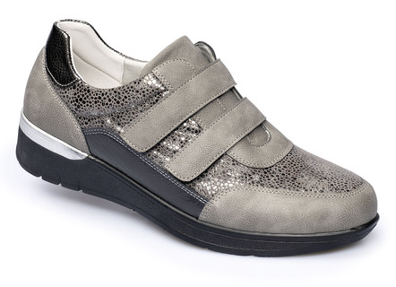 Halbschuhe - Federleichter Komfort-Sneaker, in Größe 036 bis 042, in Farbe GRAU – Farbe GRAU – Ansicht 