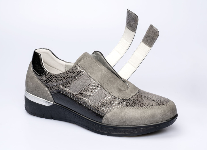 Halbschuhe - Federleichter Komfort-Sneaker, in Größe 036 bis 042, in Farbe GRAU Ansicht 3