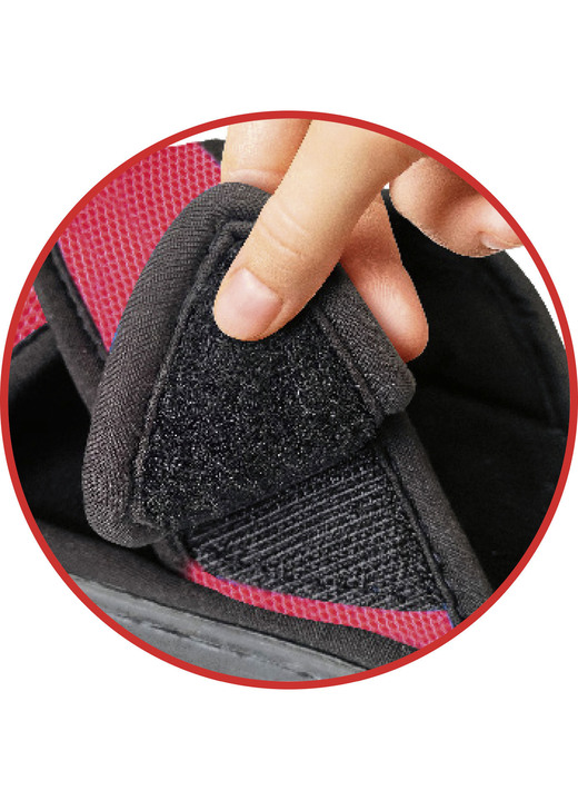 Komfortschuhe - Relax-Cross Slipper für drinnen und draußen, in Größe 001 bis 004, in Farbe SCHWARZ-PINK Ansicht 3