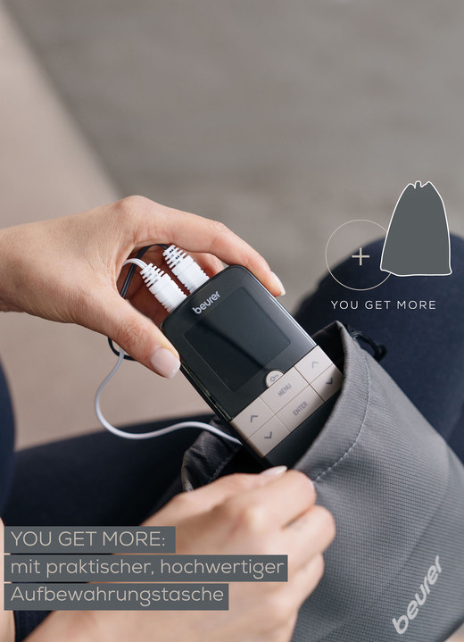 Schmerztherapie - TENS/EMS Kombigerät Relief +, in Farbe GRAU Ansicht 4