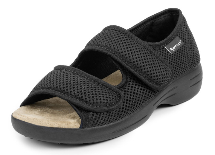 Halbschuhe - Klett-Sandale für Damen und Herren Ansicht 3 Halbschuhe - Klett-Sandale für Damen und Herren, in Größe 036 bis 046, in Farbe BLAU, in Ausführung Klett-Sandale mit 1 Klettverschluss Ansicht 3