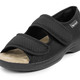 Halbschuhe - Klett-Sandale für Damen und Herren – Farbe SCHWARZ – Ansicht 1 Halbschuhe - Klett-Sandale für Damen und Herren, in Größe 036 bis 046, in Farbe BLAU, in Ausführung Klett-Sandale mit 1 Klettverschluss – Farbe SCHWARZ – Ansicht 1