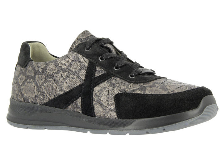 Halbschuhe - Schnürschuh von Varomed in extraweiter Passform, in Größe 035 bis 080, in Farbe SCHWARZ-BRONZE Ansicht 1