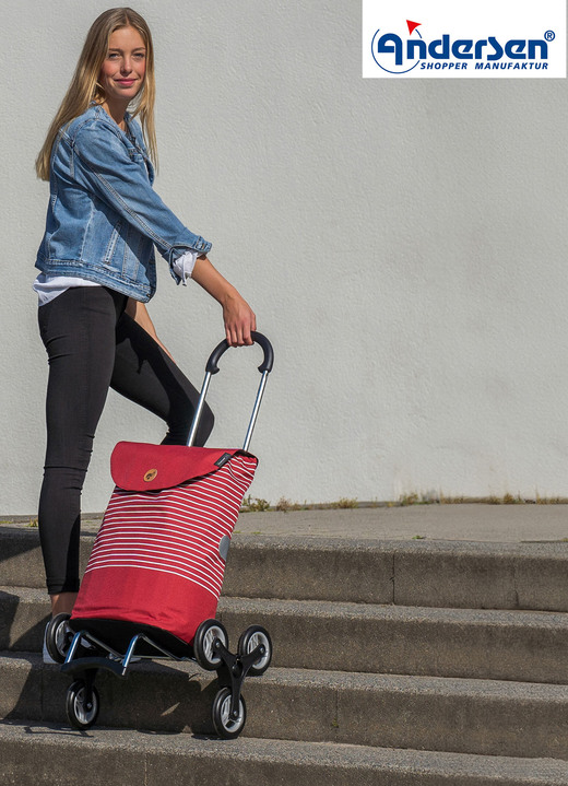 Einkaufstrolleys - Leichter und robuster Einkaufsroller von Andersen, in Farbe ROT, in Ausführung Einkaufsroller Ansicht 8