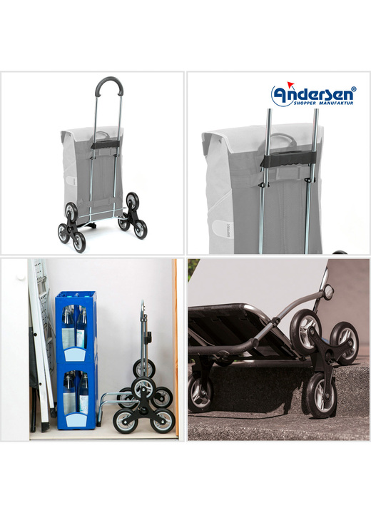 Einkaufstrolleys - Leichter und robuster Einkaufsroller von Andersen, in Farbe ROT, in Ausführung Einkaufsroller Ansicht 7