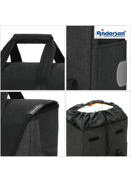 Einkaufstrolleys - Andersen Einkaufsroller mit Sitzmöglichkeit, in Farbe GRAU Ansicht 8