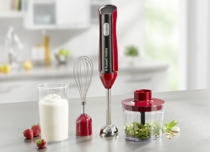Küchengeräte - Russell Hobbs 3-in-1 Stabmixer-Set Ansicht 1 Küchengeräte - Russell Hobbs 3-in-1 Stabmixer-Set, in Farbe ROT Ansicht 1