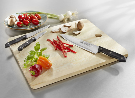 Messer & Schneidgeräte - Messerset mit Schneidebrett, 9-teilig, in Farbe SCHWARZ – Farbe SCHWARZ – Ansicht 