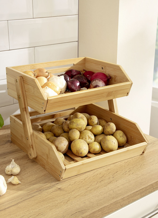 Ordnung - Obst- und Gemüse-Regal aus Bambus, in Farbe BRAUN