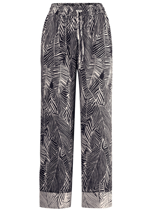 Strandmode - Laurina Hose aus Viskose Ansicht 4 Strandmode - Laurina Hose aus Viskose, in Größe 034 bis 054, in Farbe SCHWARZ-ECRU Ansicht 4