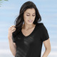 Strandmode - Laurina Shirt mit V-Ausschnitt, in Größe 036 bis 054, in Farbe ROYALBLAU – Farbe SCHWARZ – Ansicht 1