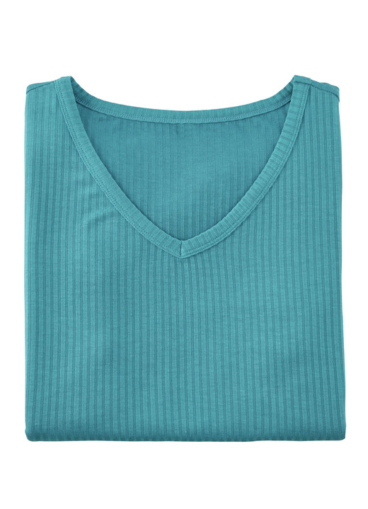 Strandmode - Laurina Shirt mit V-Ausschnitt, in Größe 036 bis 054, in Farbe ROYALBLAU Ansicht 4