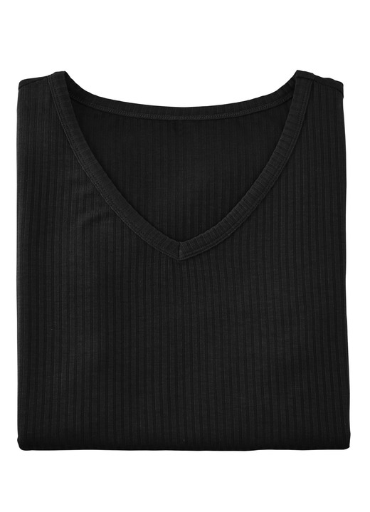 Strandmode - Laurina Shirt mit V-Ausschnitt, in Größe 036 bis 054, in Farbe ROYALBLAU Ansicht 8