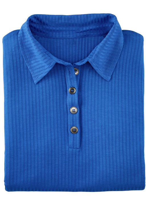 Strandmode - Laurina Poloshirt mit Knopfleiste Ansicht 5 Strandmode - Laurina Poloshirt mit Knopfleiste, in Größe 036 bis 054, in Farbe PETROL Ansicht 5