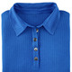 Strandmode - Laurina Poloshirt mit Knopfleiste – Farbe ROYALBLAU – Ansicht 2 Strandmode - Laurina Poloshirt mit Knopfleiste, in Größe 036 bis 054, in Farbe PETROL – Farbe ROYALBLAU – Ansicht 2