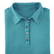 Strandmode - Laurina Poloshirt mit Knopfleiste, in Größe 036 bis 054, in Farbe ROYALBLAU – Farbe PETROL – Ansicht 2