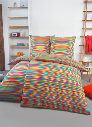 Beidseitig bedruckte Bettwäsche-Garnitur