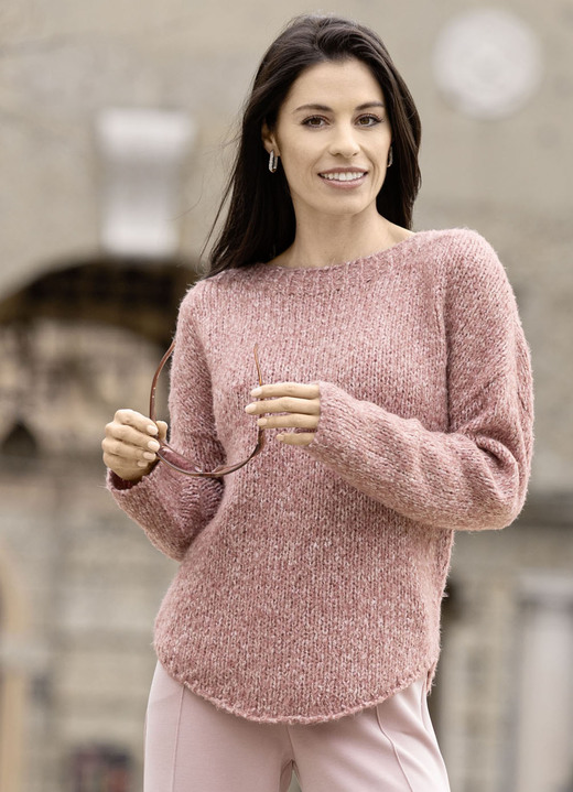 Pullover - Pullover aus Melangegarn Pullover - Pullover aus Melangegarn, in Größe L(44/46) bis XS(32/34), in Farbe HUMMER MELIERT