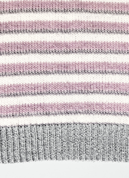 Pullover - Pullover mit Glitzereffekten, in Größe 036 bis 052, in Farbe ECRU-ALTROSA-SILBERFARBEN Ansicht 2